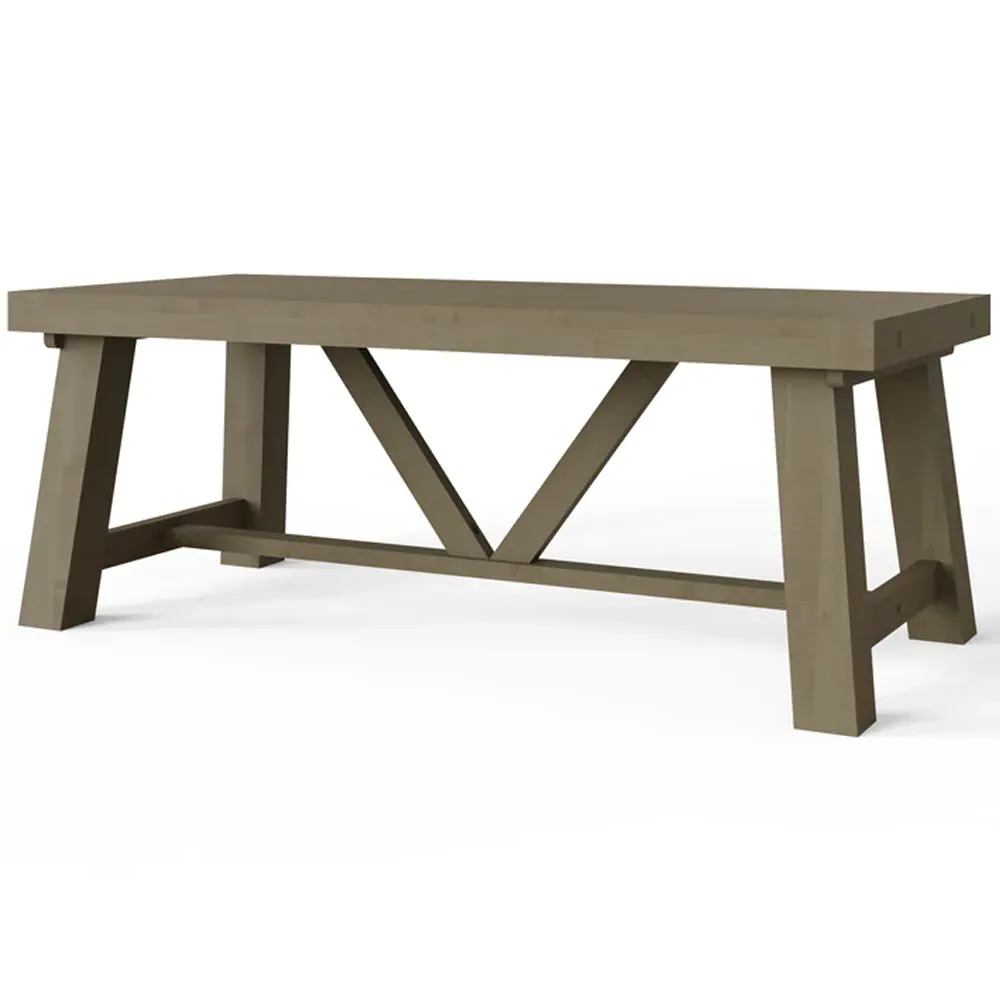 Saltash 2M Dining Table - Brown, Reclaimed Pine