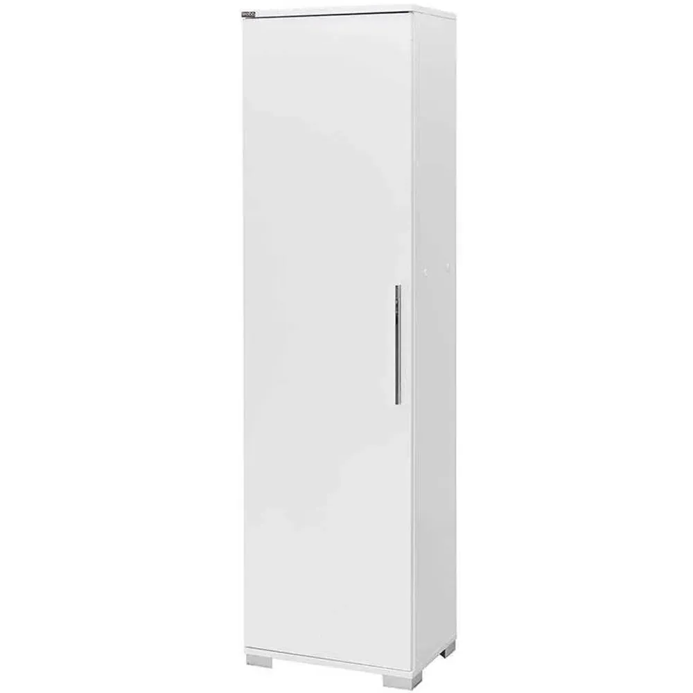 Single Door 5 Tier Storage Cabinet - White
