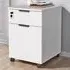 Single Door Single Drawer Mobile Storage Unit - White