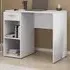 Single Drawer 2 Shelf Desk - White, Melamine