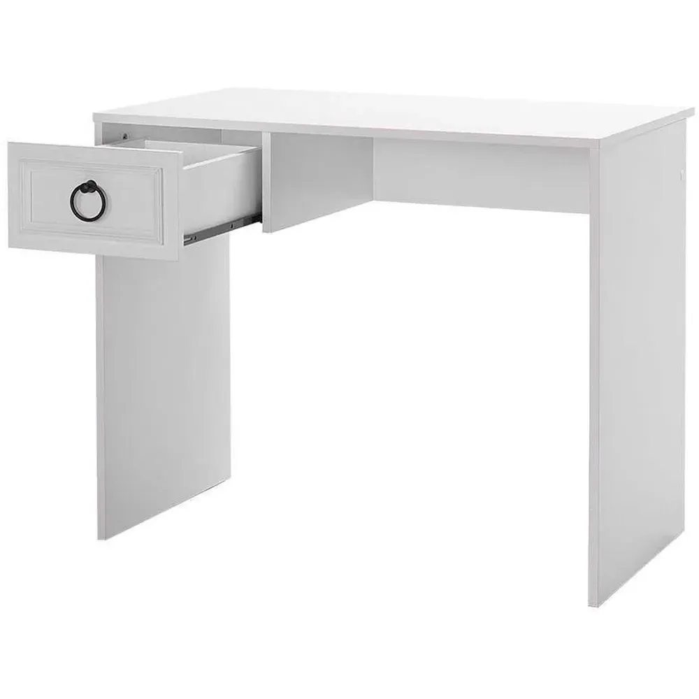 Single Drawer Desk - White