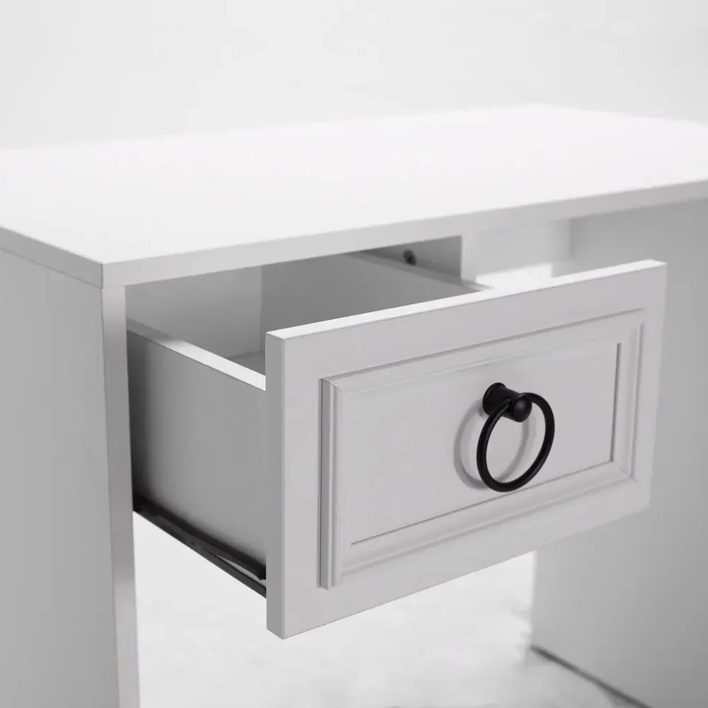 Single Drawer Desk - White