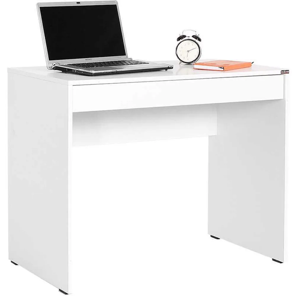 Single Wide Drawer Desk - White