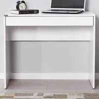 Single Wide Drawer Desk - White