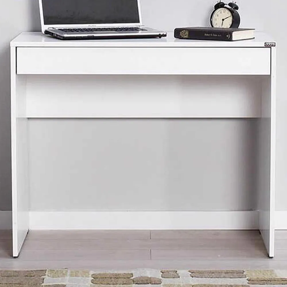 Single Wide Drawer Desk - White image