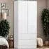 Stora 2 Door 2 Drawer Wardrobe with Soft Close - White