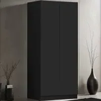 Stora 2 Door Wardrobe with Soft Close - Black