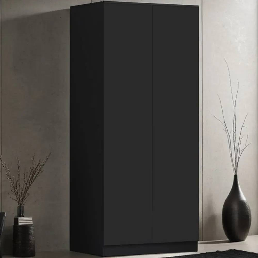 Stora 2 Door Wardrobe with Soft Close - Black image