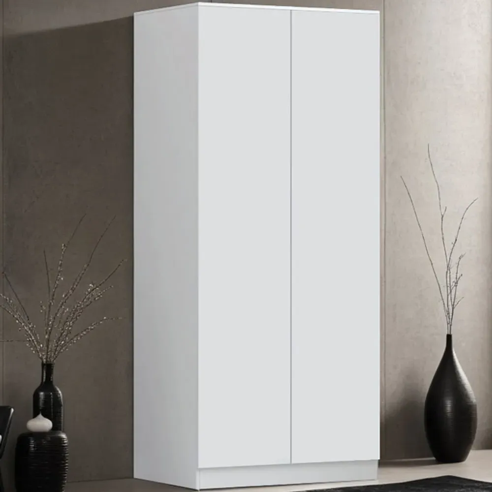 Stora 2 Door Wardrobe with Soft Close - White