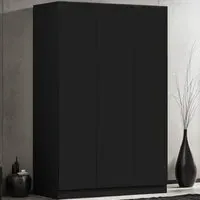 Stora 3 Door Wardrobe - Matt Black