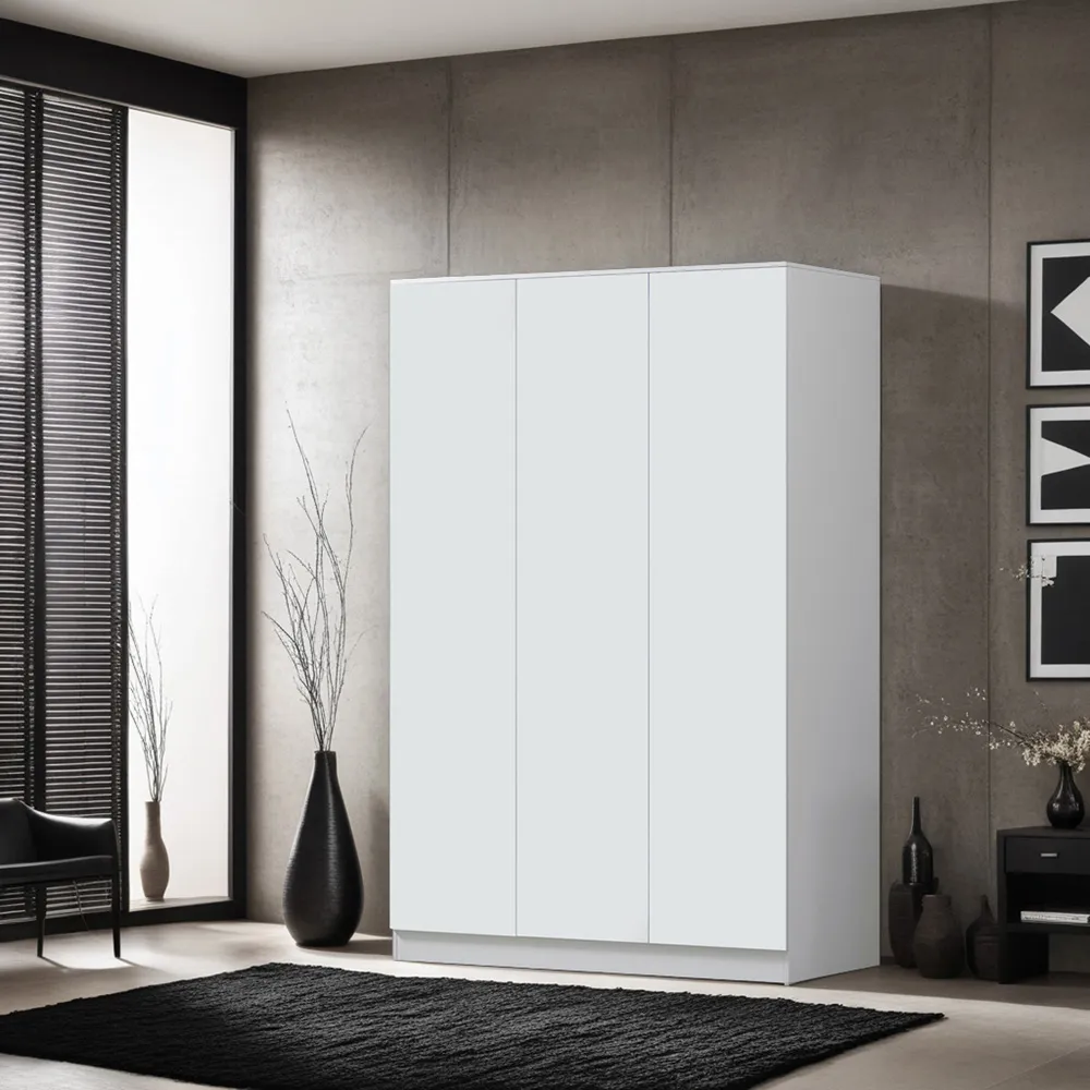 Stora 3 Door Wardrobe - Matt White