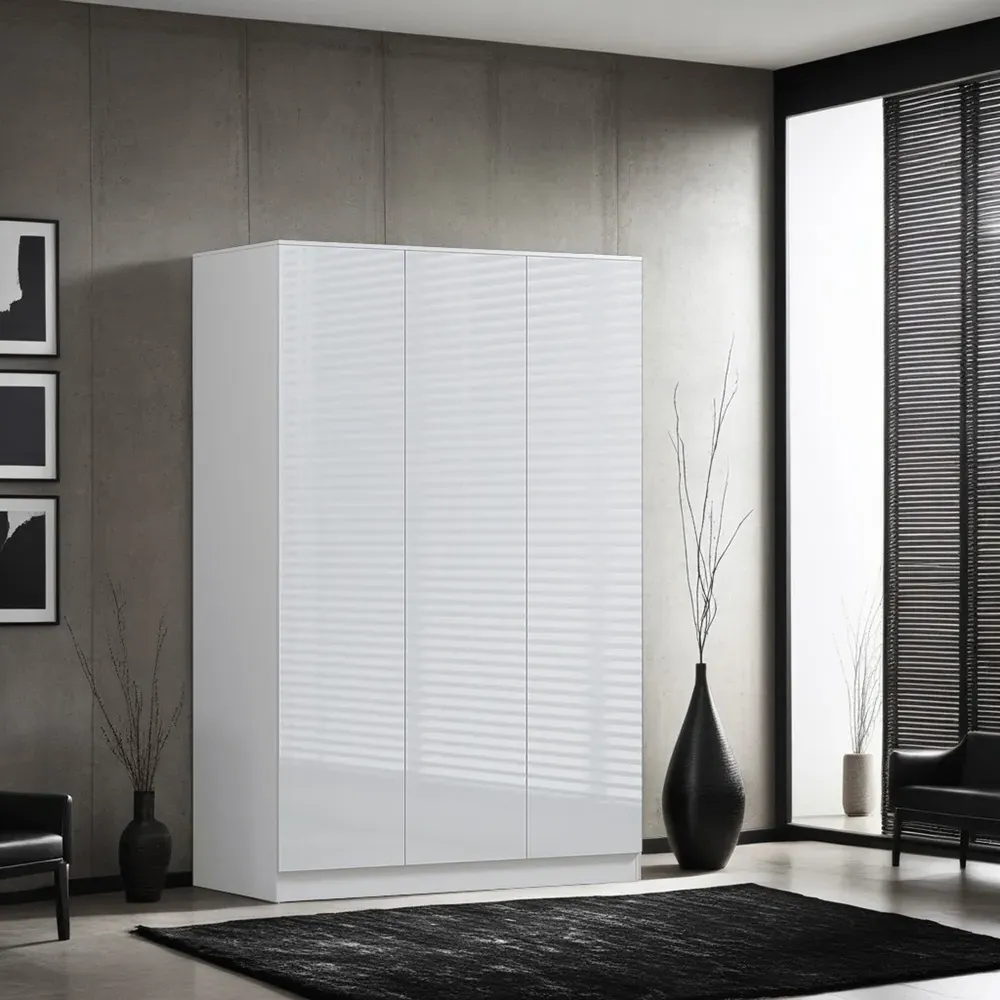 Stora 3 Door Wardrobe - White