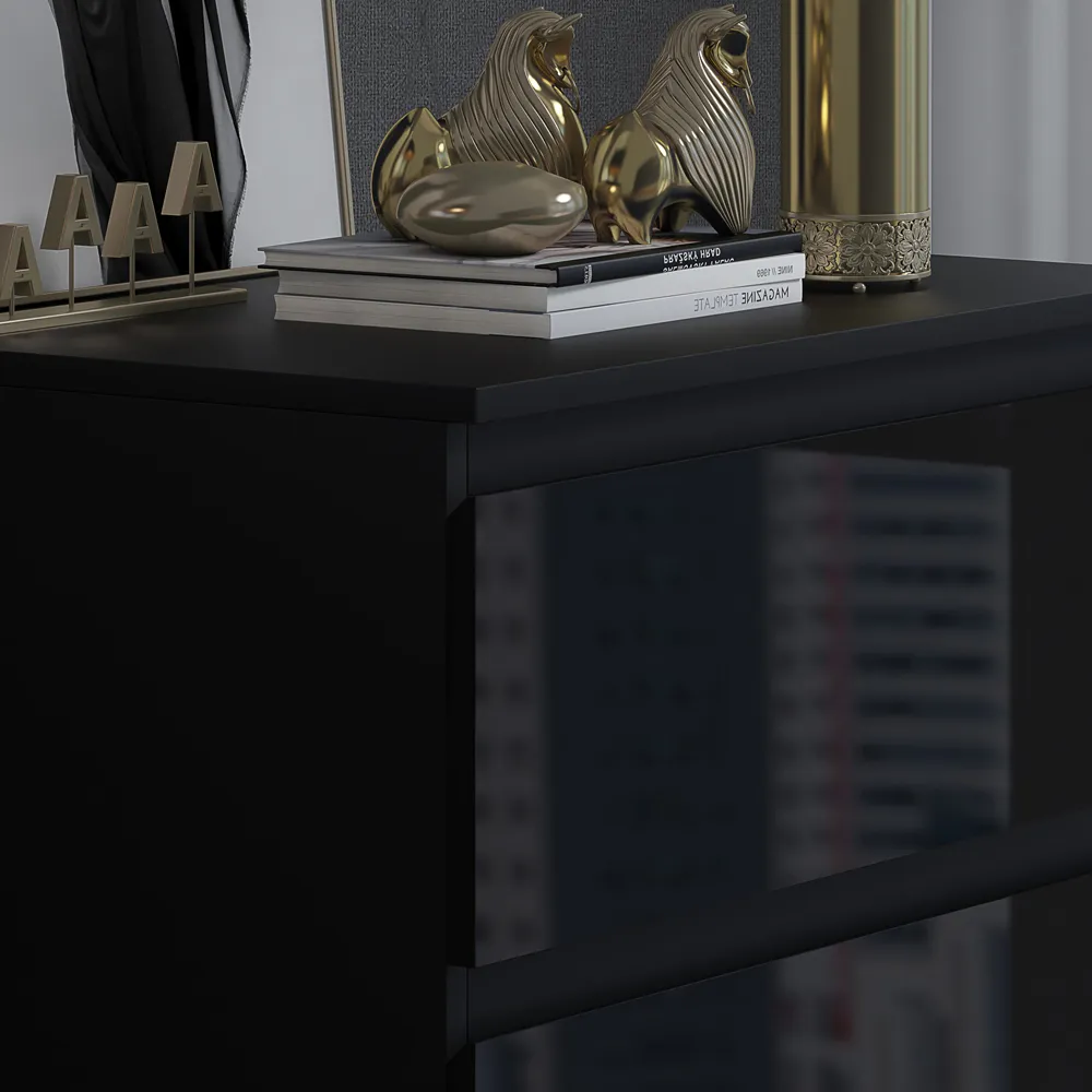 Stora 3 Drawer Chest of Drawers - Black