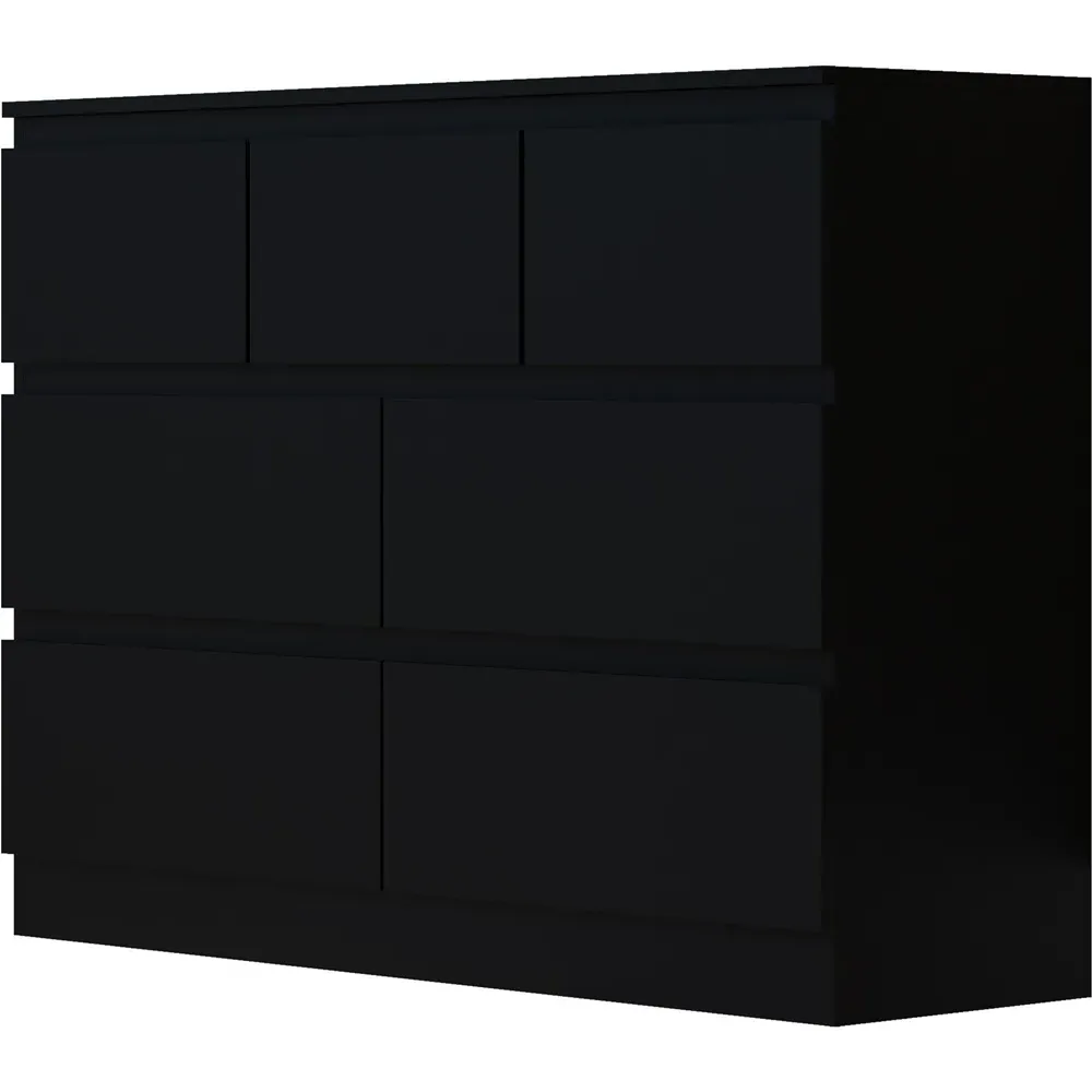 Stora Merchant 7 Drawer Chest of Drawers - Black