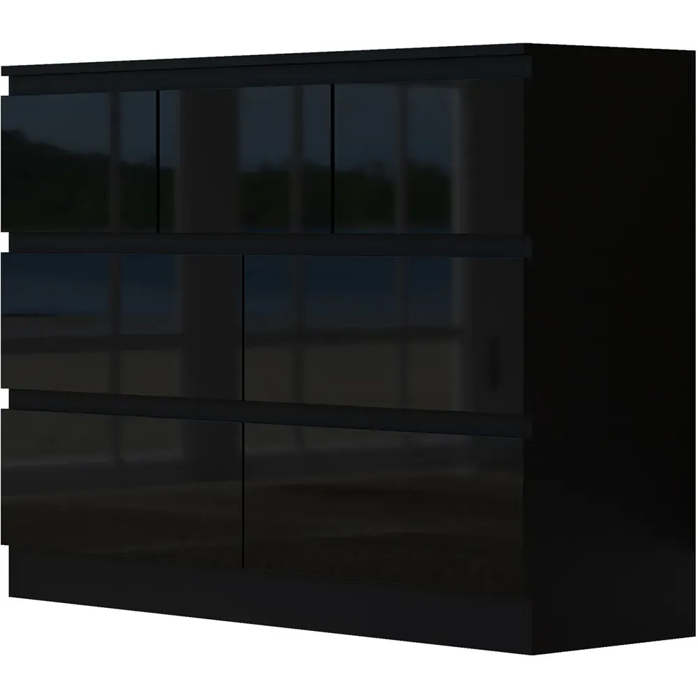 Stora Merchant 7 Drawer Chest of Drawers - Black