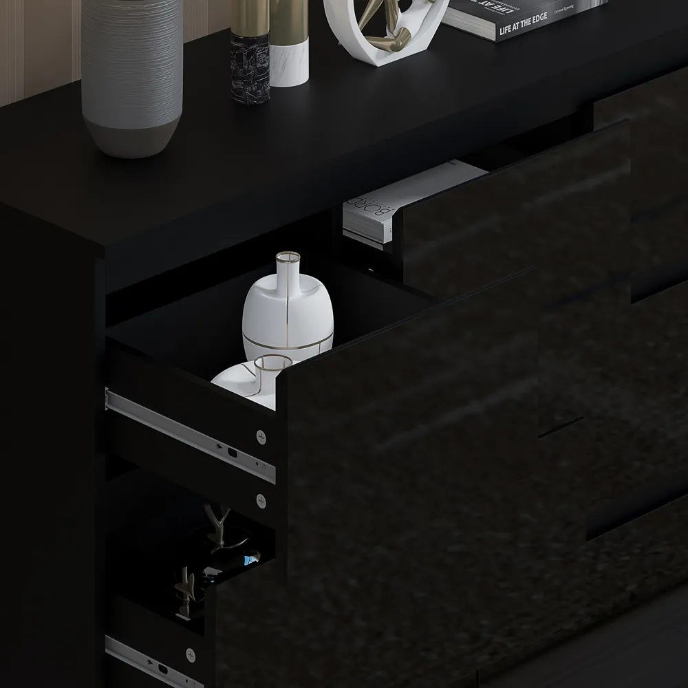 Stora Merchant 7 Drawer Chest of Drawers - Black