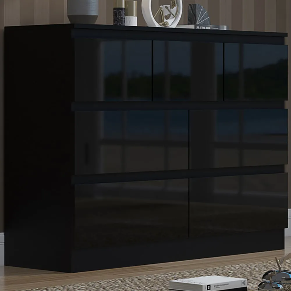 Stora Merchant 7 Drawer Chest of Drawers - Black