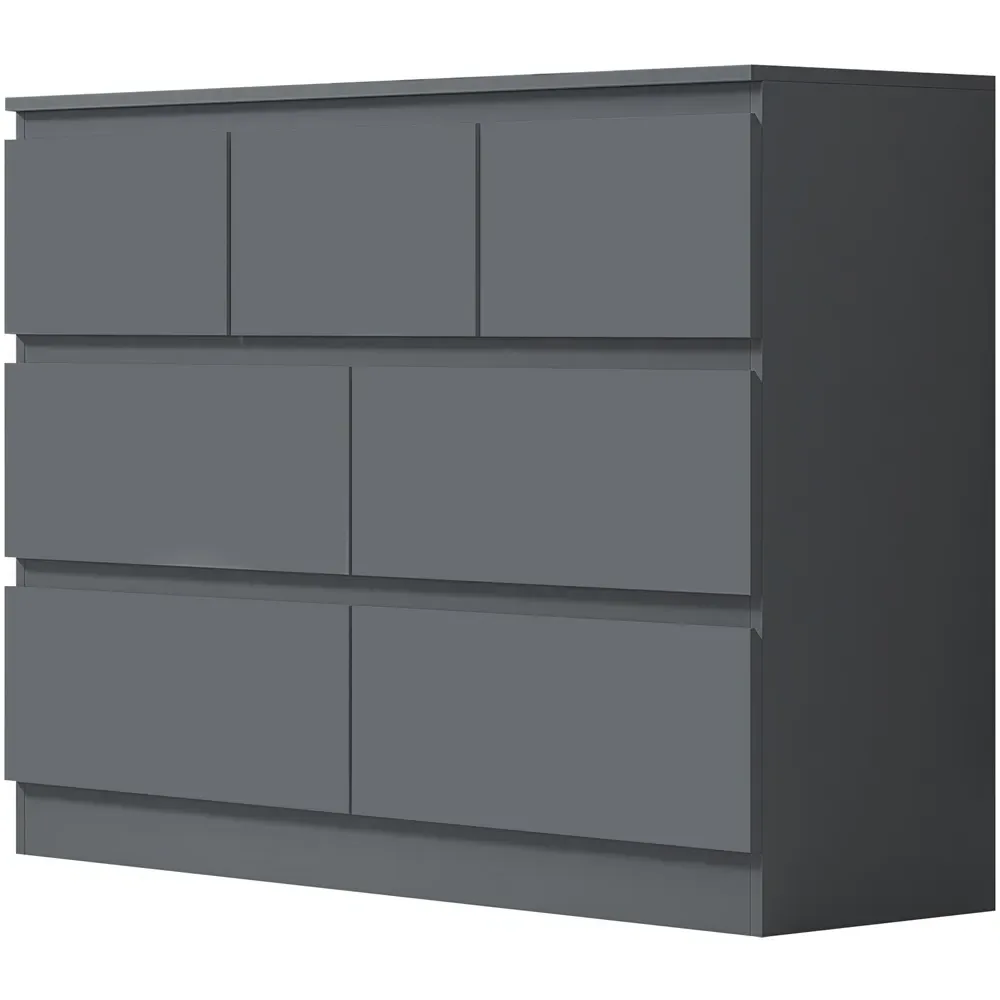 Stora Merchant 7 Drawer Chest of Drawers - Grey