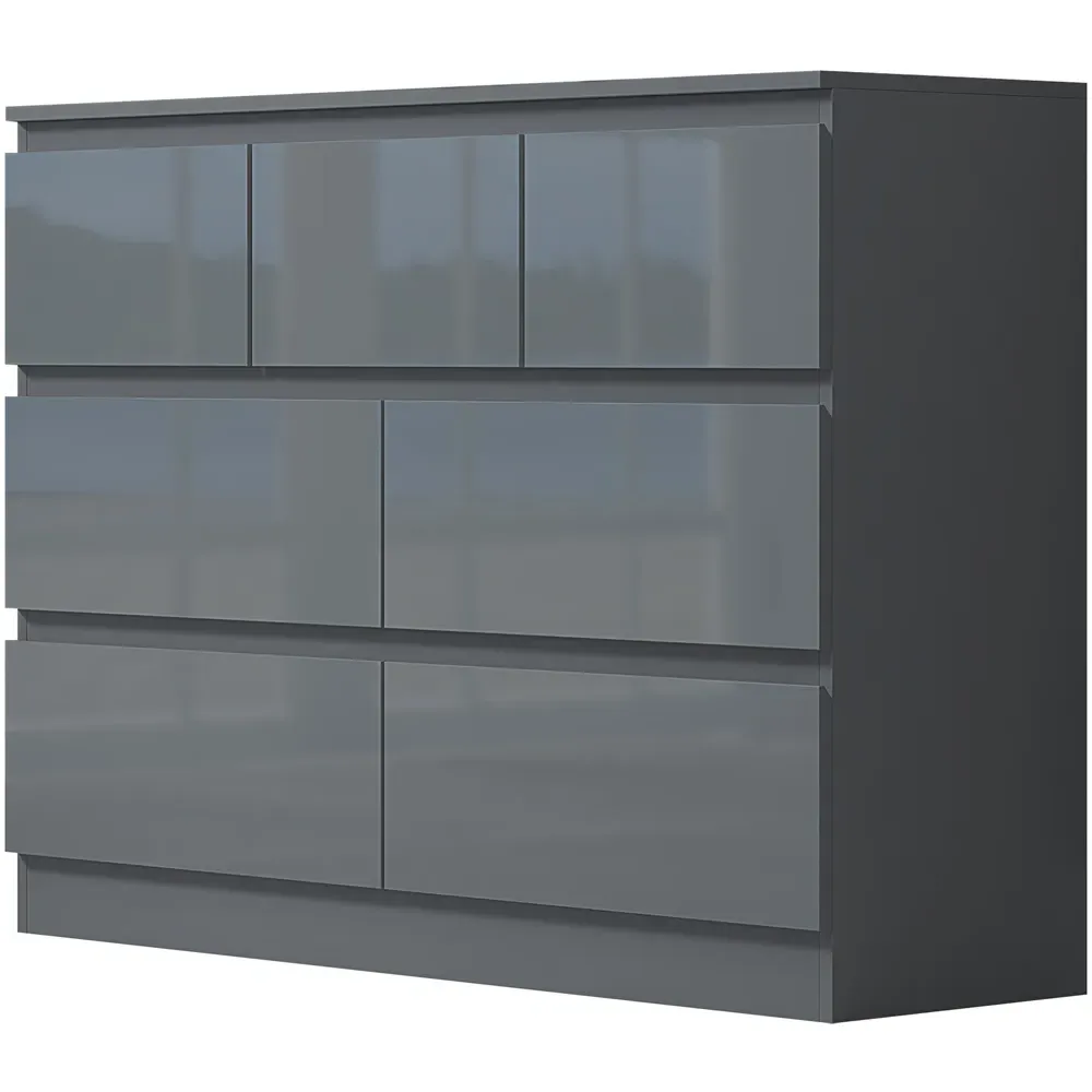 Stora Merchant 7 Drawer Chest of Drawers - Grey