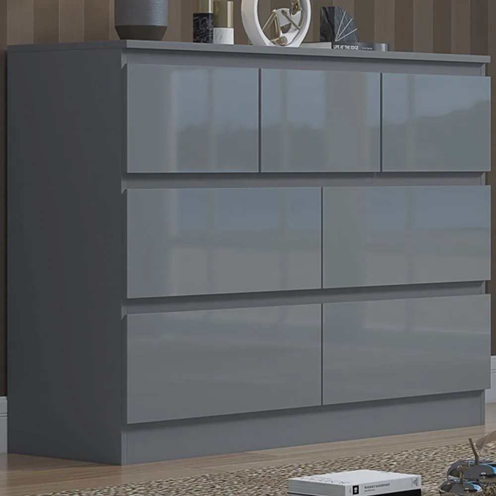 Stora Merchant 7 Drawer Chest of Drawers - Grey