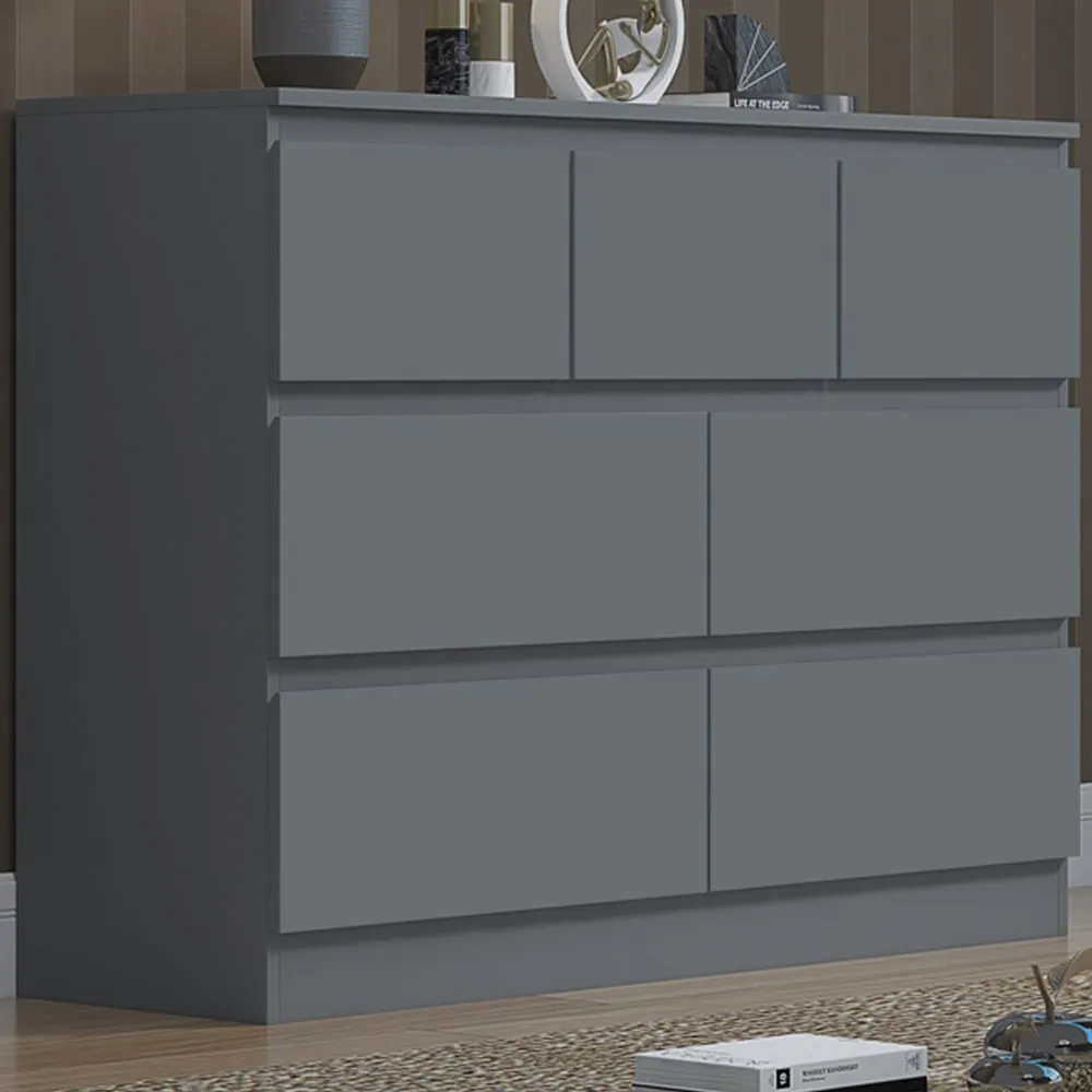 Stora Merchant 7 Drawer Chest of Drawers - Grey
