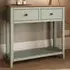 Taberno 2 Drawer Console Table - Green, Oak