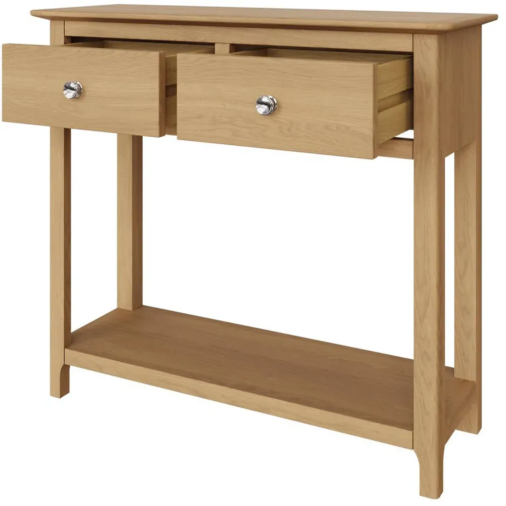 Taberno 2 Drawer Console Table - Oak