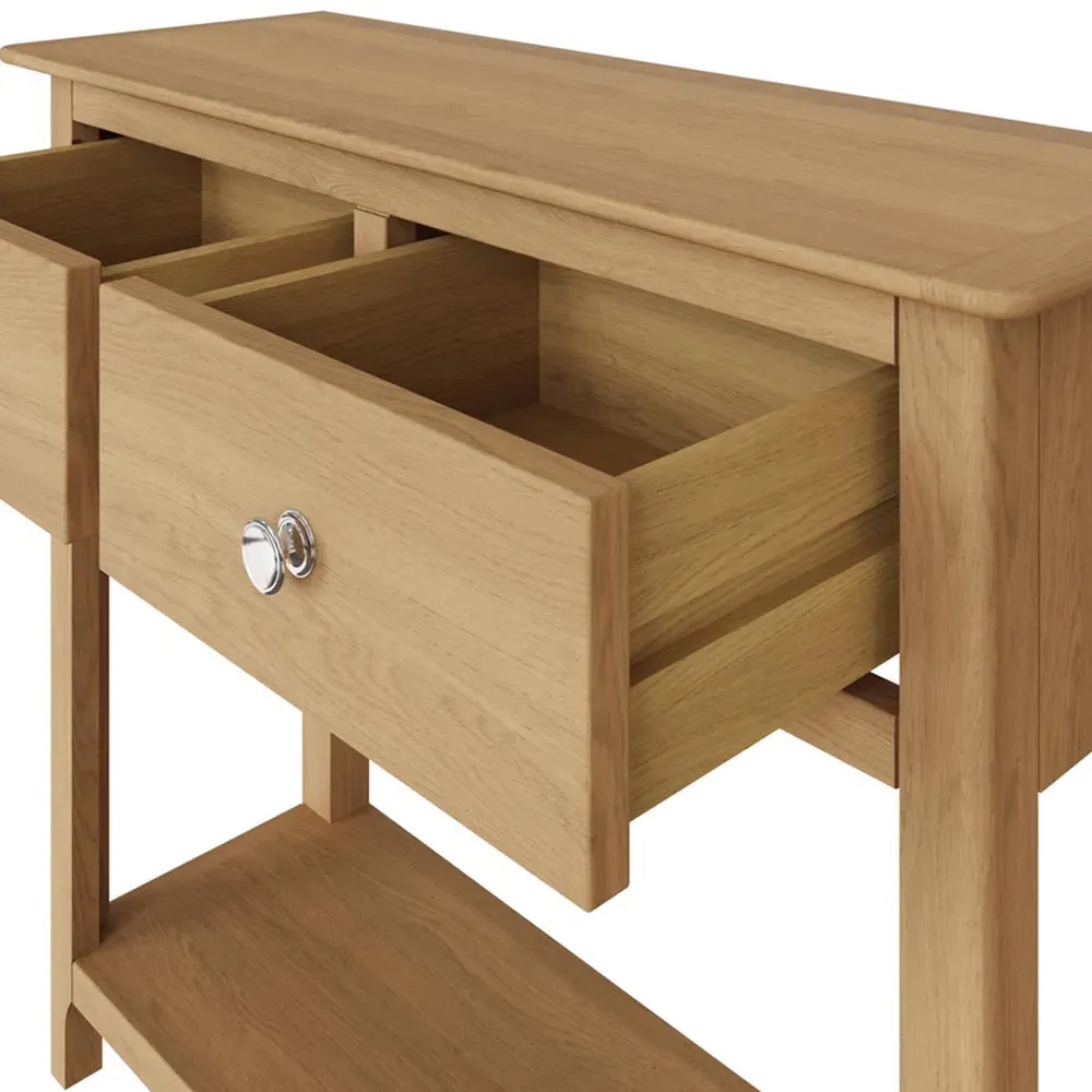 Taberno 2 Drawer Console Table - Oak