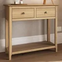 Taberno 2 Drawer Console Table - Oak