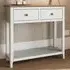 Taberno 2 Drawer Console Table - White, Oak