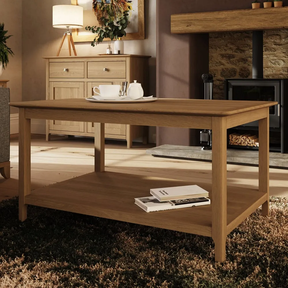 Taberno Coffee Table with Storage - Brown, Oak