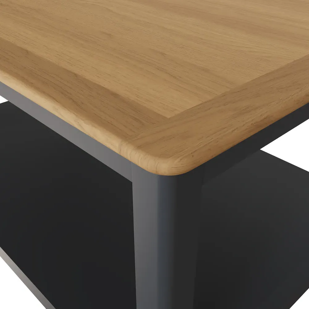 Taberno Large Coffee Table with Storage - Blue, Oak