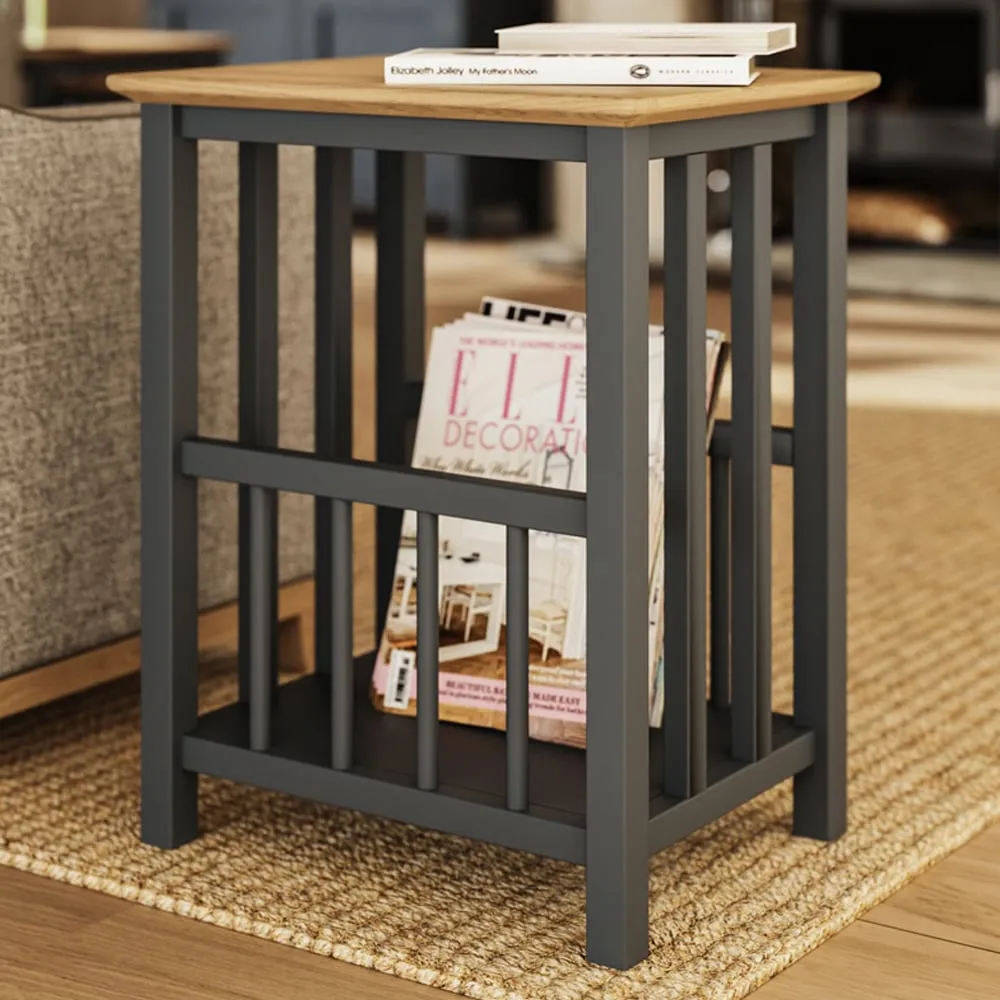 Taberno Magazine Table - Blue, Oak image