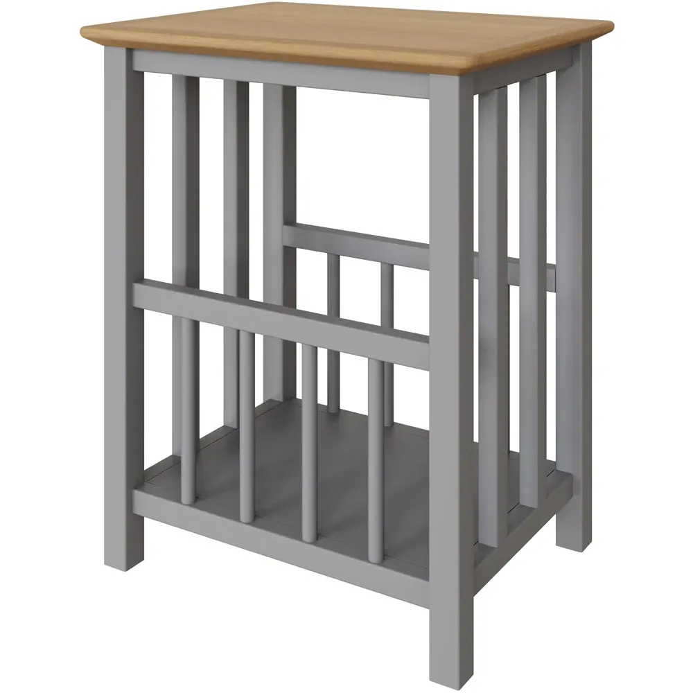 Taberno Magazine Table - Grey, Oak