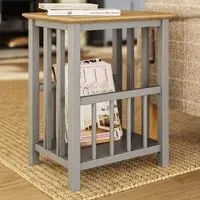 Taberno Magazine Table - Grey, Oak