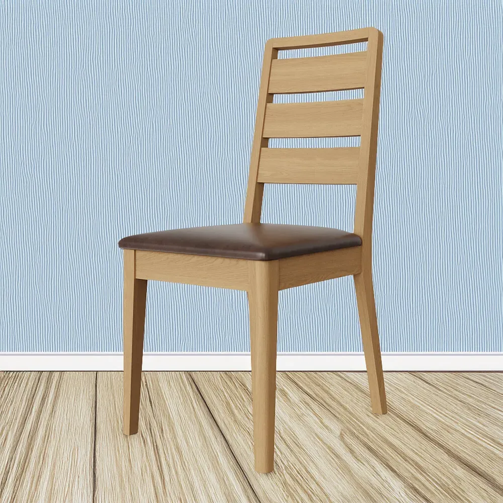 Taberno Set of 2 Dining Chairs - Brown, Oak