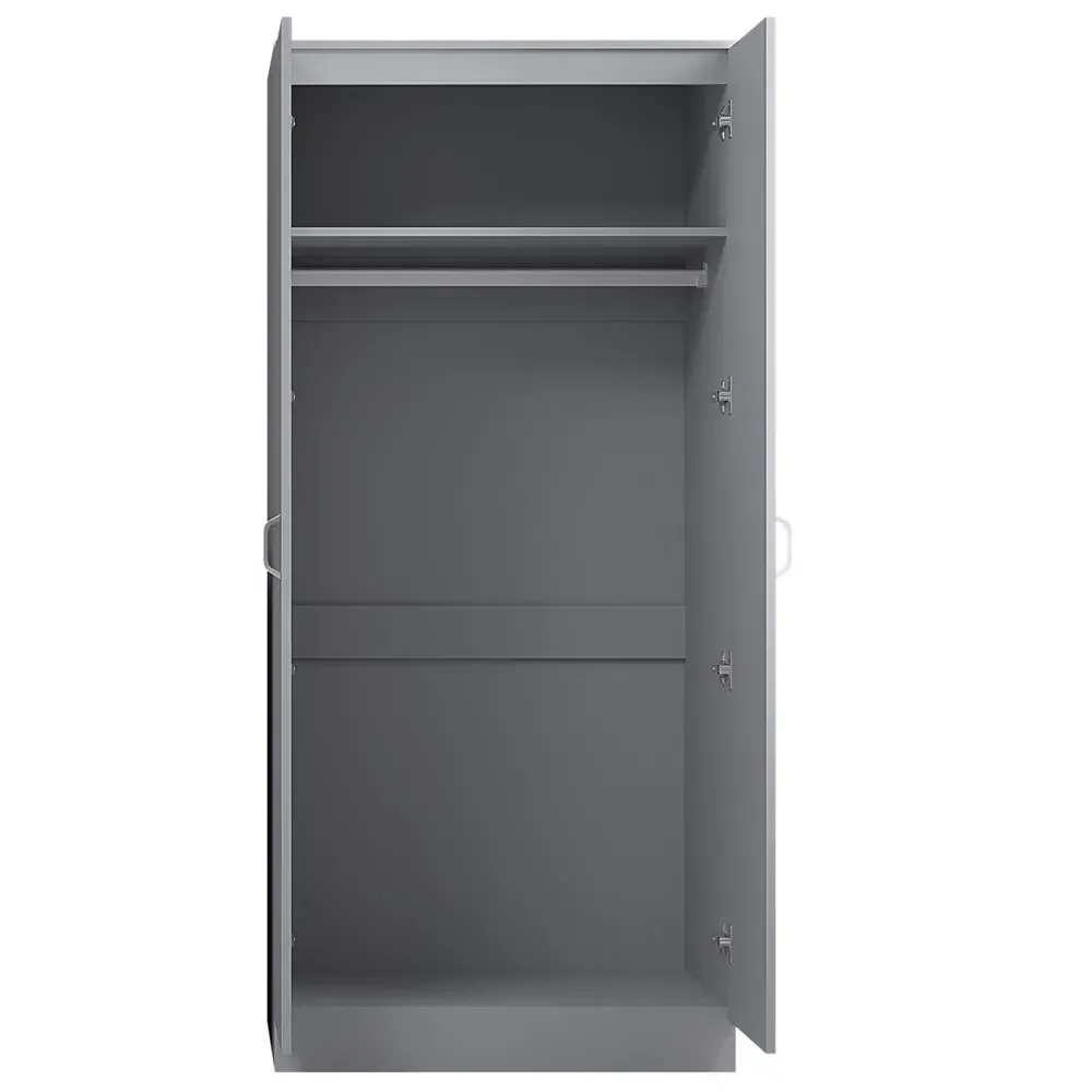 Tunis 2 Door Wardrobe - Grey