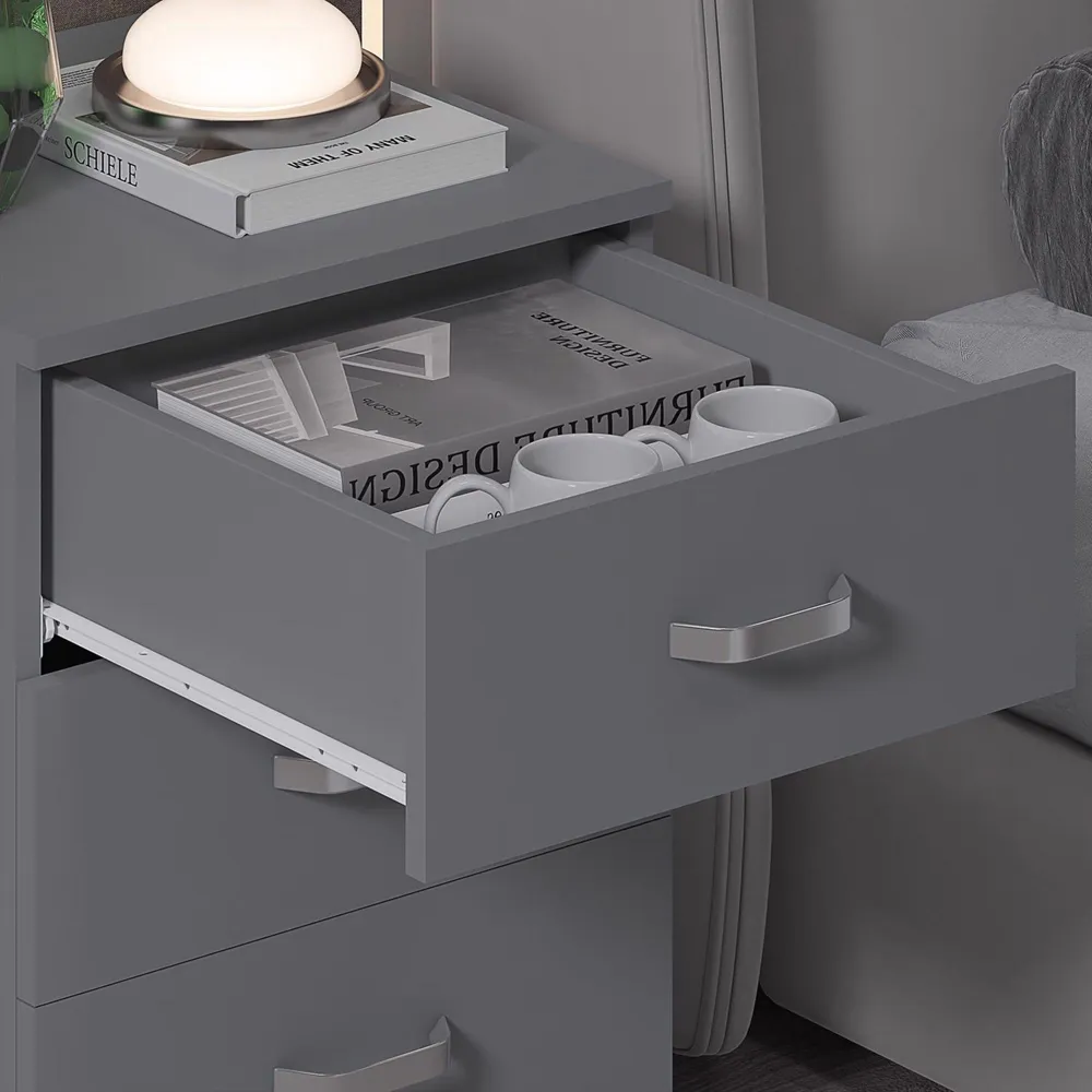 Tunis 3 Drawer Chest of Drawers - Grey