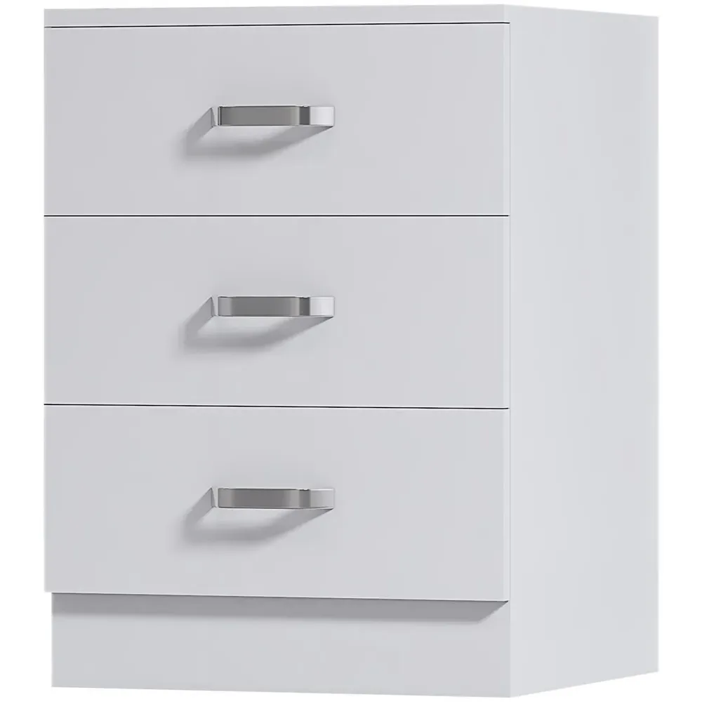 Tunis 3 Drawer Chest of Drawers - White