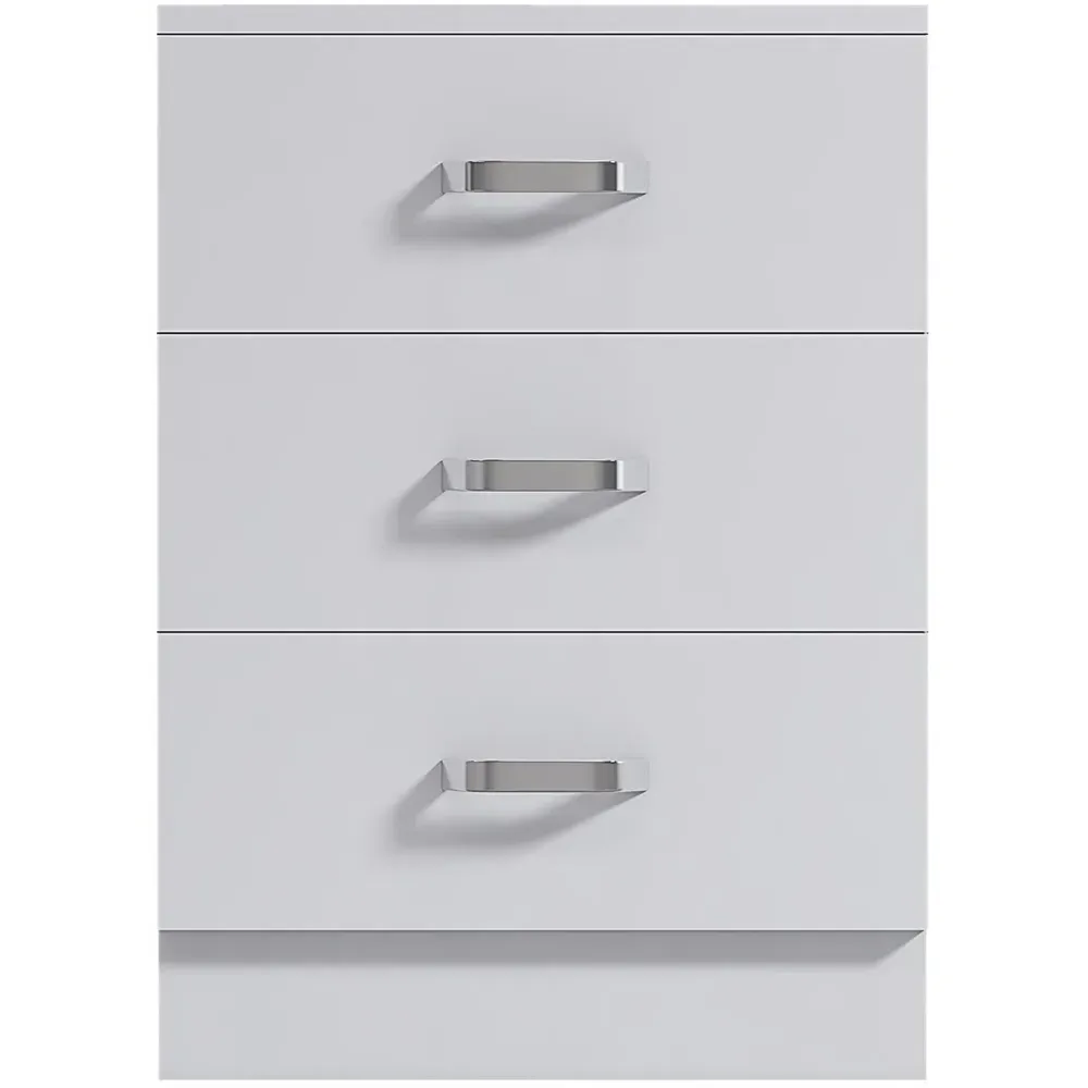 Tunis 3 Drawer Chest of Drawers - White
