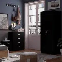 Tunis 3 Piece Bedroom Furniture Set - Black