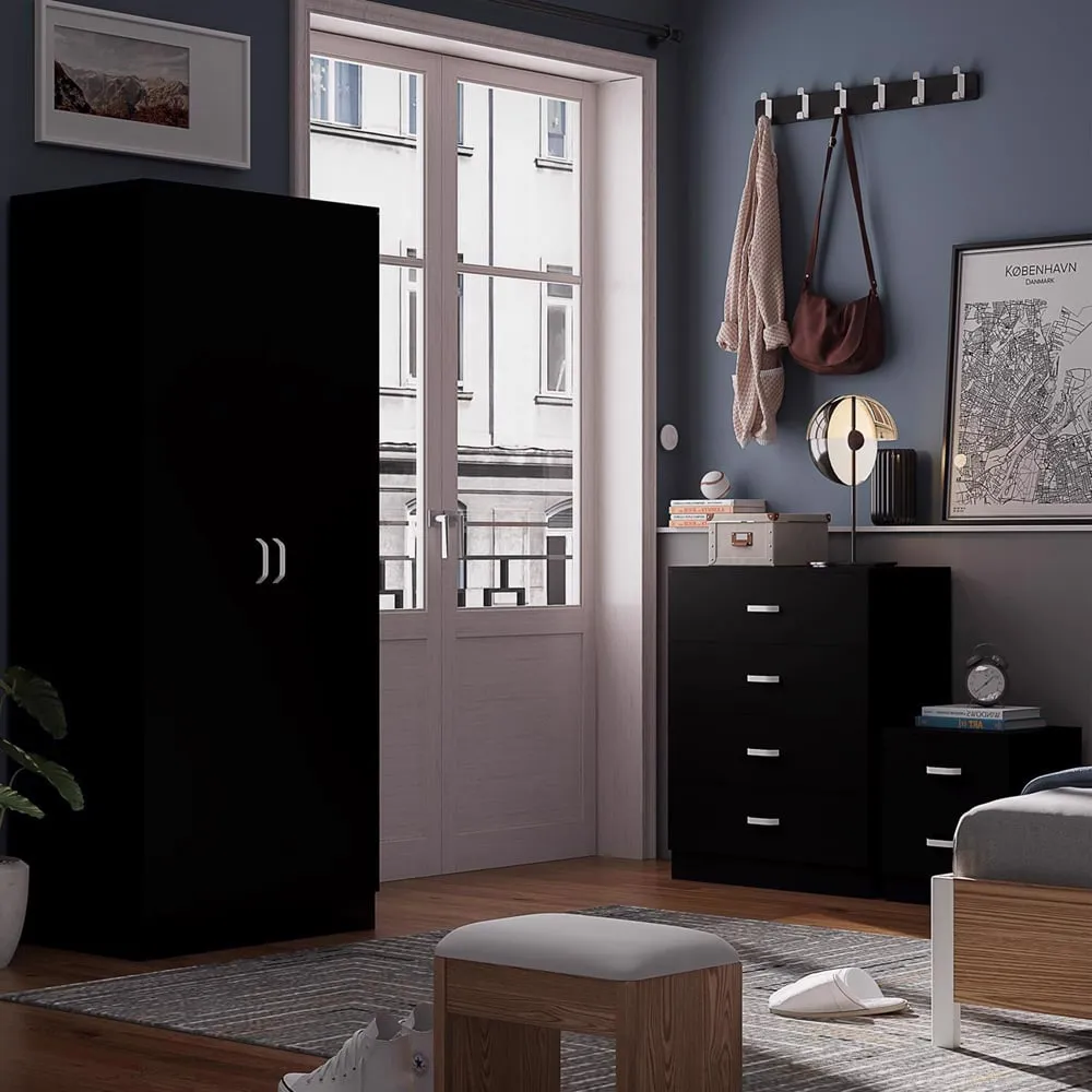 Tunis 3 Piece Bedroom Furniture Set - Black image