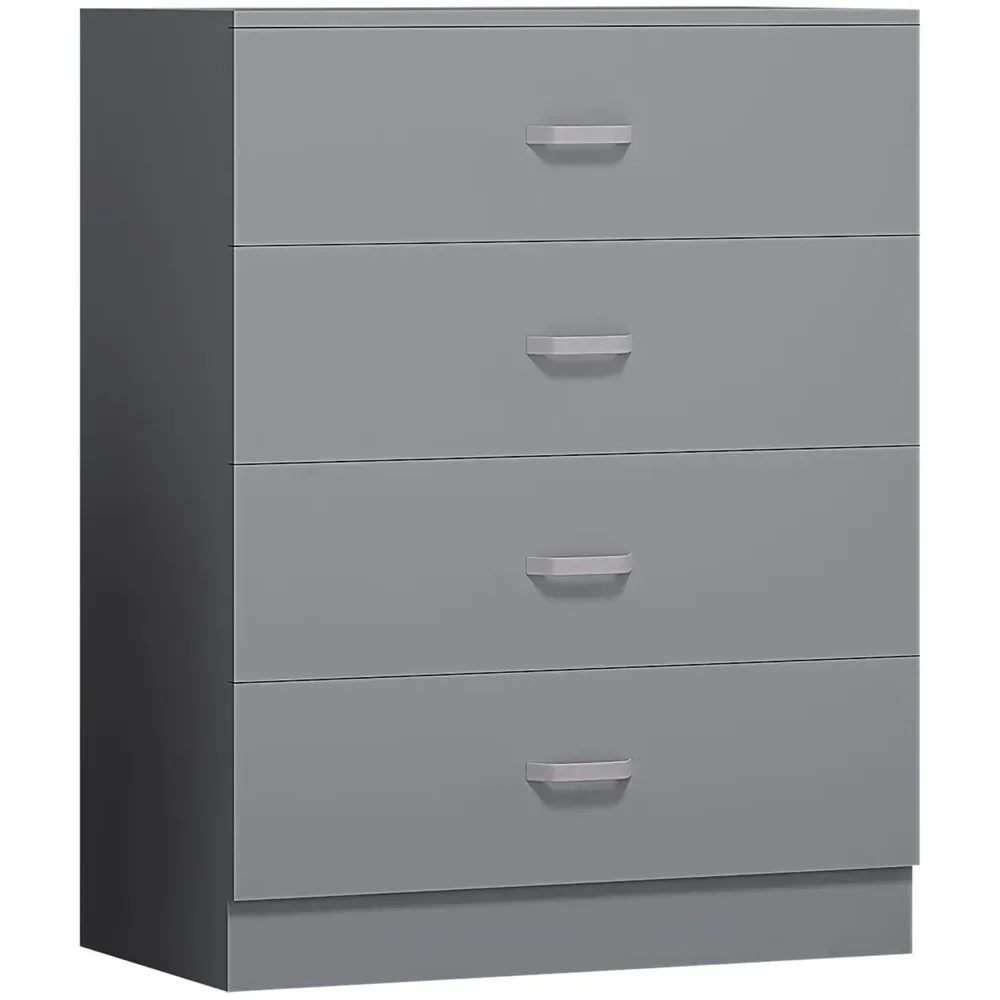 Tunis 4 Drawer Chest of Drawers - Grey