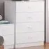 Tunis 4 Drawer Chest of Drawers - White