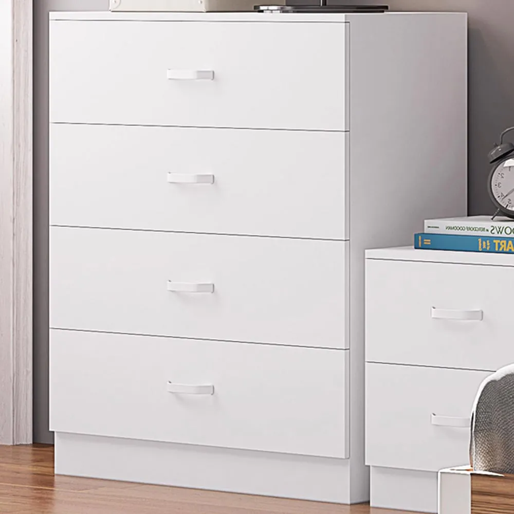 Tunis 4 Drawer Chest of Drawers - White