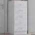 Tunis 5 Drawer Slim Chest - White