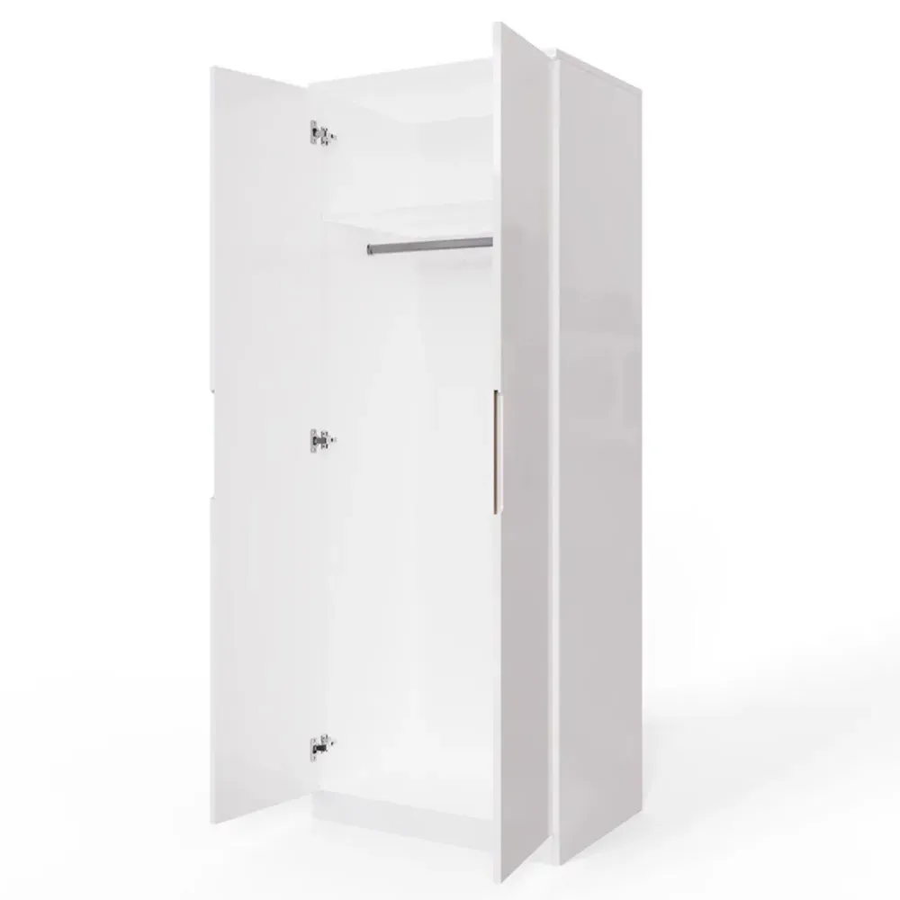 Veloce 2 Door Wardrobe - White Gloss