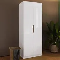 Veloce 2 Door Wardrobe - White Gloss