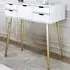 CARME Home Double Deck Dressing Table with 5 Drawers - White