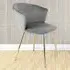 Ella Dining Chair - Grey, Velvet